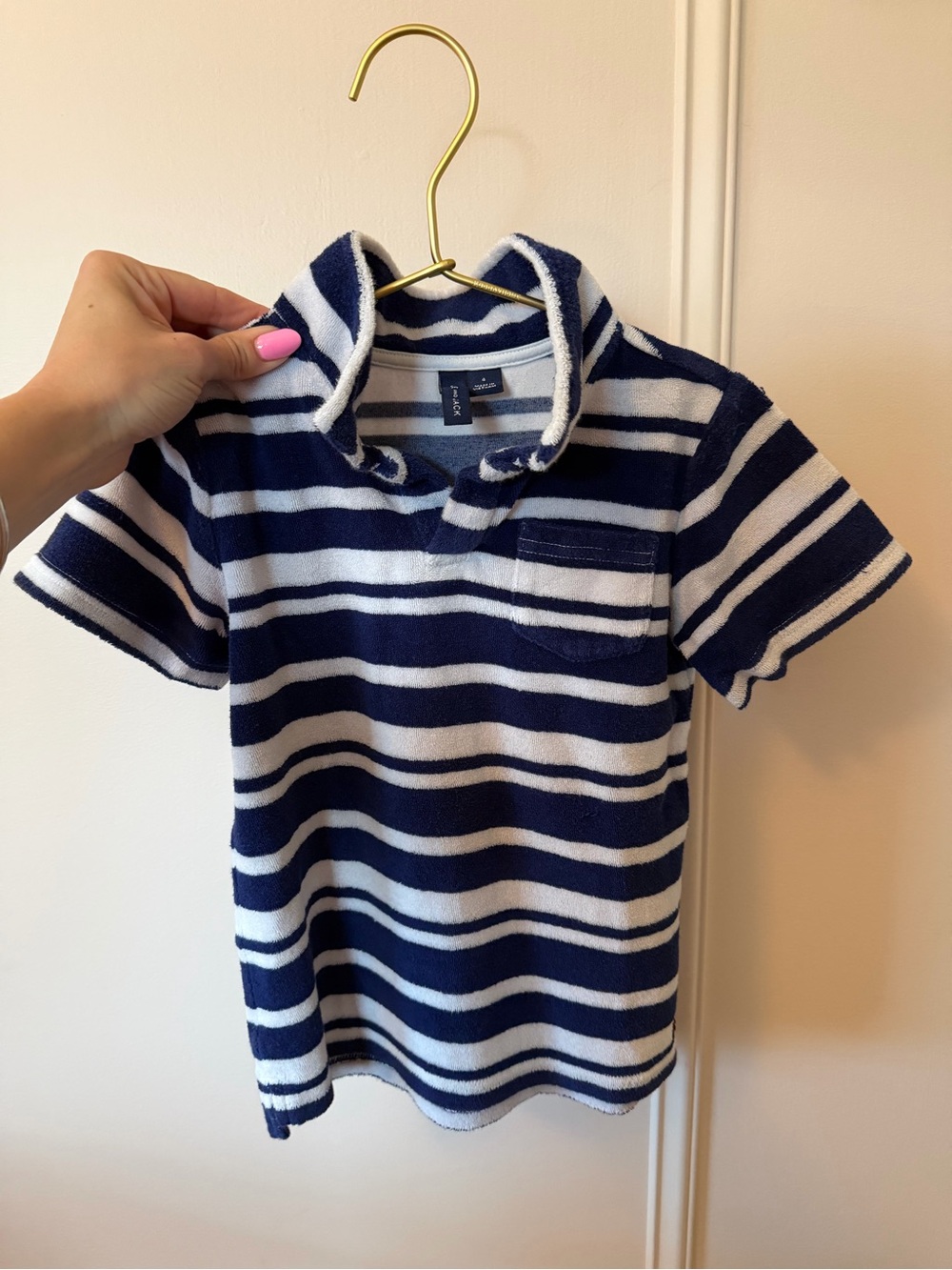 💫 3 for $20 !! janie and jack kids boys stripped terry cotton polo shirt